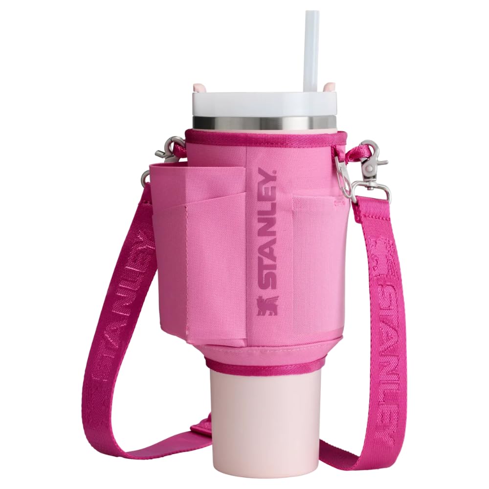 STANLEY The All Day Quencher Carry-All 1.1L | Rosa Peonía, 40 oz, poliéster reciclado, correa ajustable