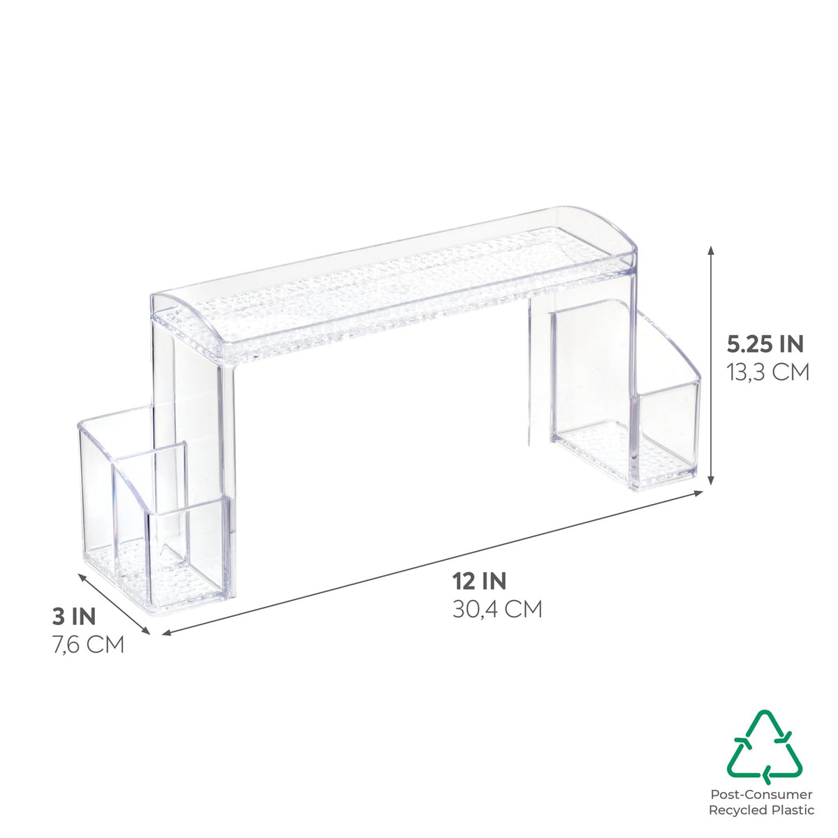 InterDesign Med+ organizador, gabinete de 12", High Rise, transparente