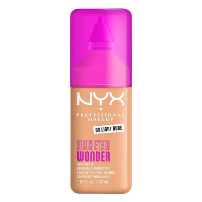 NYX Make 'Em Wonder Base de Maquillaje Mate, Tono Buff - LIGHT NUDE