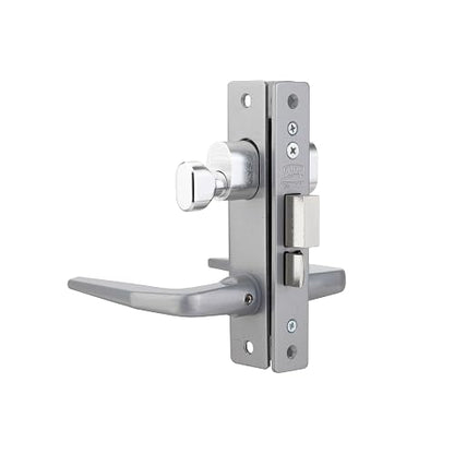 Phillips Cerradura Modelo Slim 549 Manija Delgada Perfil Aluminio Plata