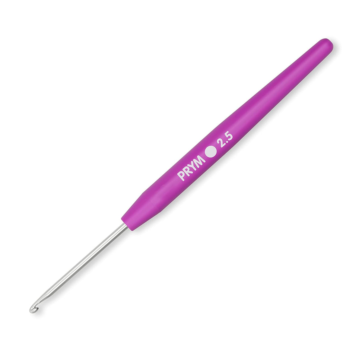 Prym - Juego de ganchos de ganchillo de aluminio de agarre suave, 2-6 mm, multicolor, 8 unidades