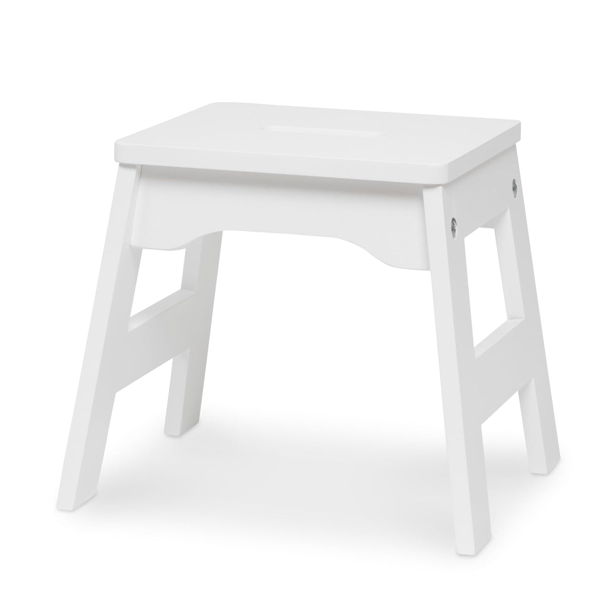 Melissa & Doug Taburetes de Madera - Juego de 2 (Blanco)