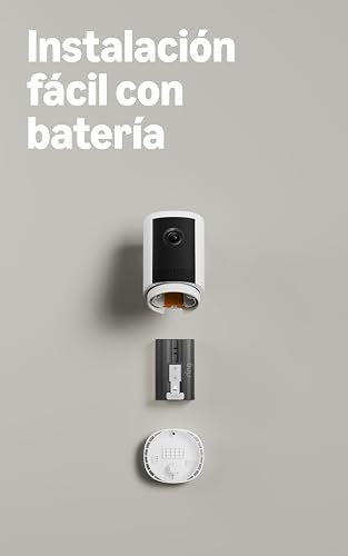 Cámara para exteriores 2K Ring inalámbrica (último modelo): seguridad para tu casa o negocio, video Retinal 4K de gran angular, zoom 6x mejorado, visión nocturna (blanco)