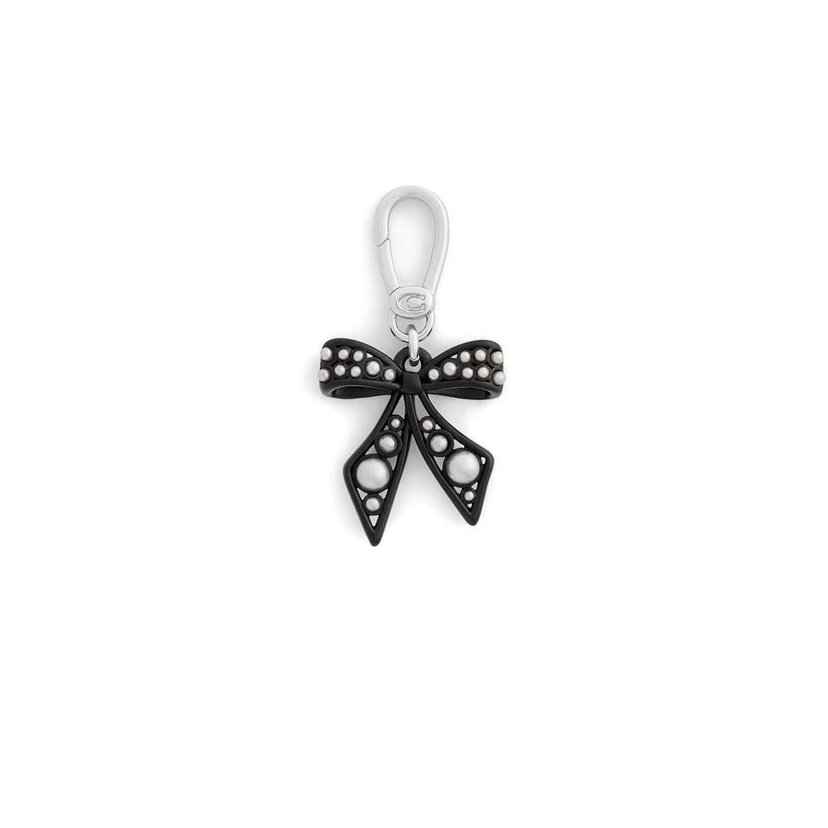 Coach Dije Coleccionable Signature para Collar o Pulsera - Una talla - Arco de perlas negro - rodio