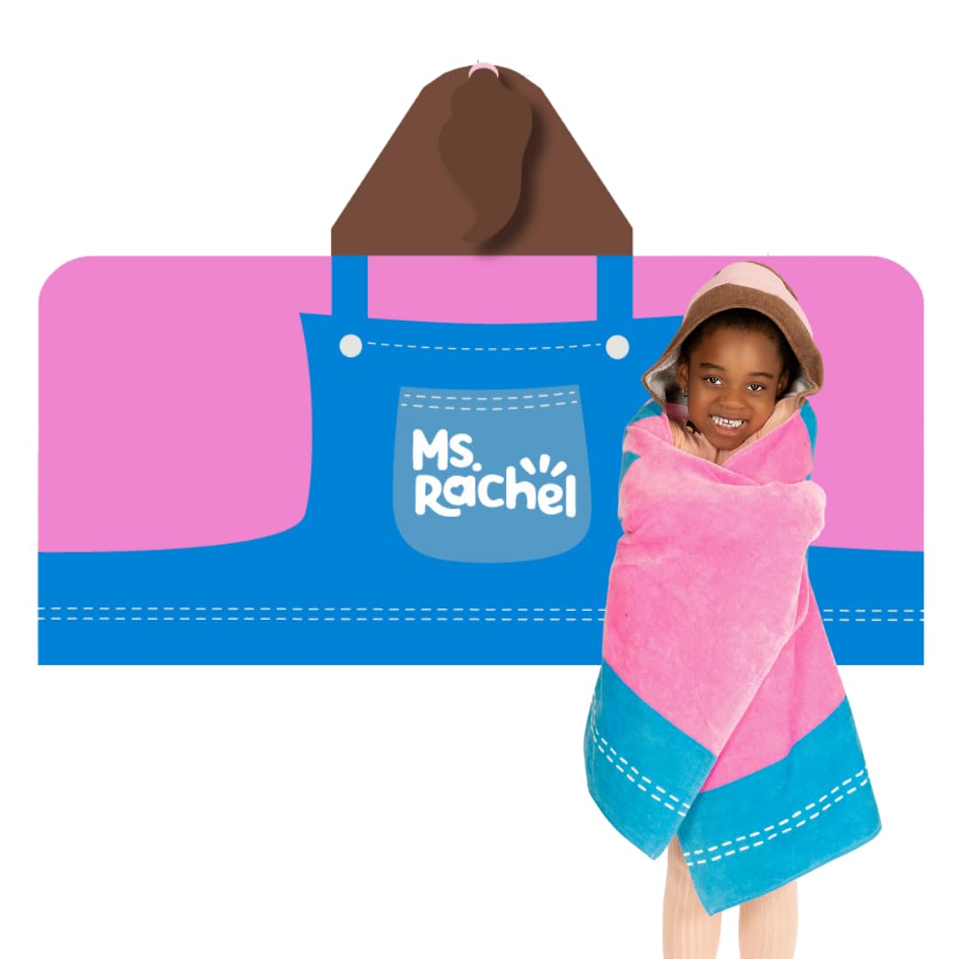 Ms. Rachel Kids - Toalla de Toalla de Rizo de algodón Suave súper Suave para baño/alberca/Playa, 24 x 50 Pulgadas, (Producto Oficial de Licencia) por Franco