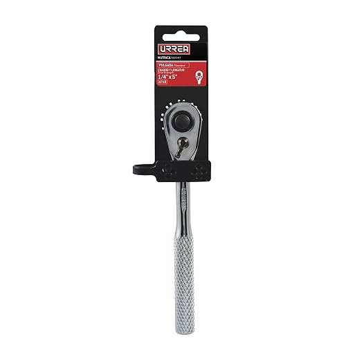 Urrea 5249I Matraca reversible cromada, quick release, para dado cuadro de 3/8"