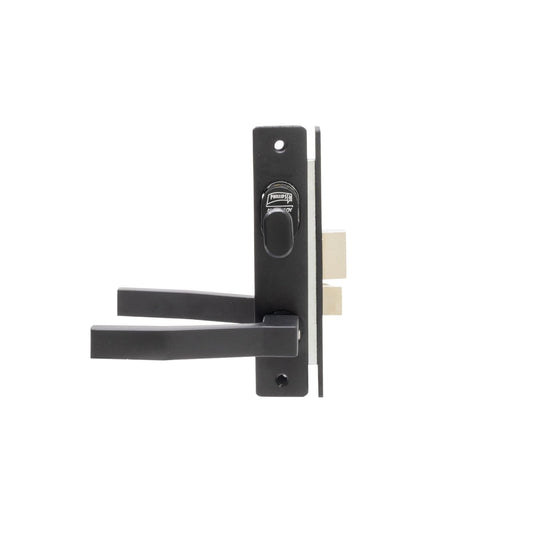 Phillips Cerradura Modelo Slim 555 Manija Cuadrada Para Puerta De Aluminio Negro
