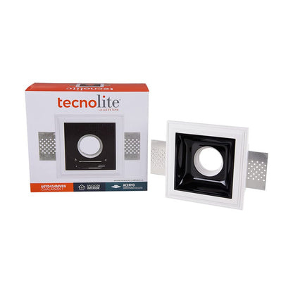 Tecnolite Downlight, Empotrable oculto, Base GX5.3, Para foco MR16, Interiores