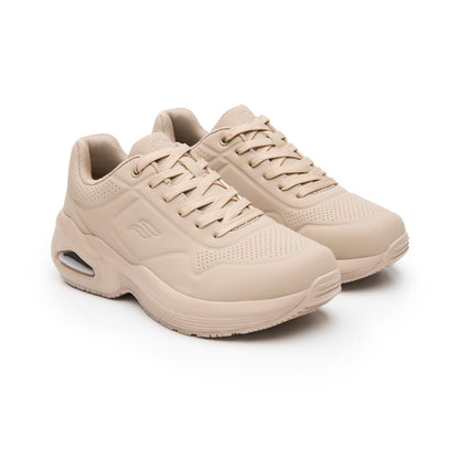 Flexi Tenis Deportivos para Mujer, Cápsula de Aire - 23.5 cm 2E - TAUPE