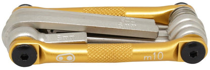 Crankbrothers Multi Tool M 10 Bike Tool - MTB Multi-Tool Gold - 10 herramientas de bicicleta (herramienta 10 en 1), ergonómicas y ligeras