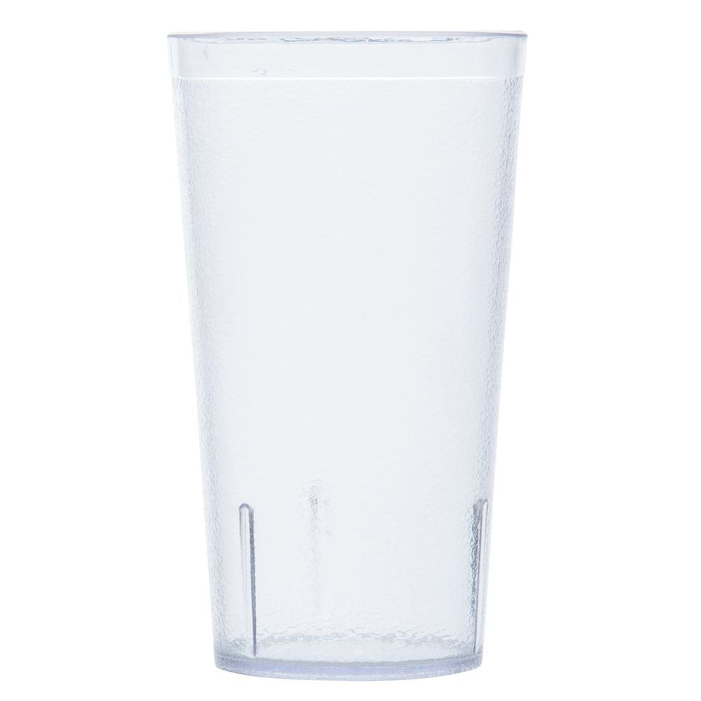 G.E.T. Vasos de plástico resistentes para restaurante, 16 onzas, transparentes (juego de 12)