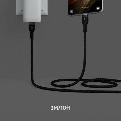 Belkin CAB011bt3MBK Cable Pro Flex USB-C a USB-C con correa 3M Negro