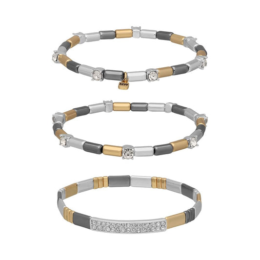 Nine West Box Pulsera Color Tritono para Mujer