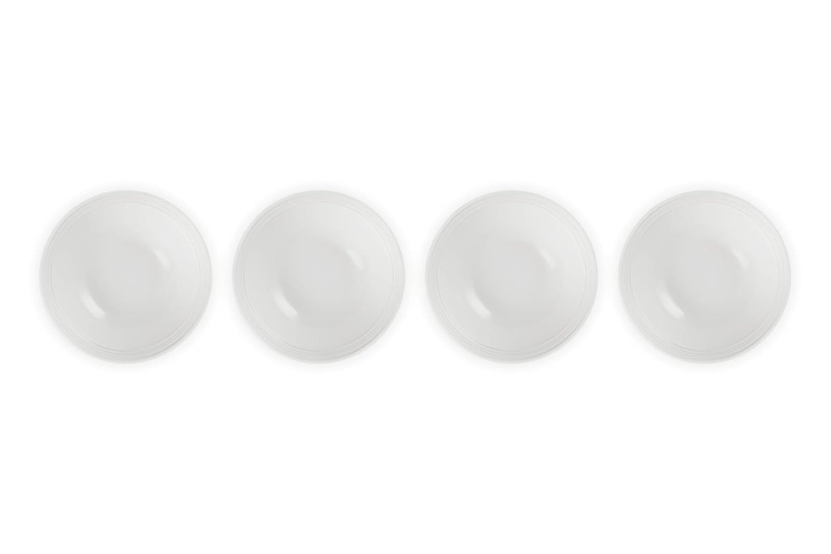 Le Creuset Juego de 4 cuencos de sopa, 22 onzas cada uno, color blanco
