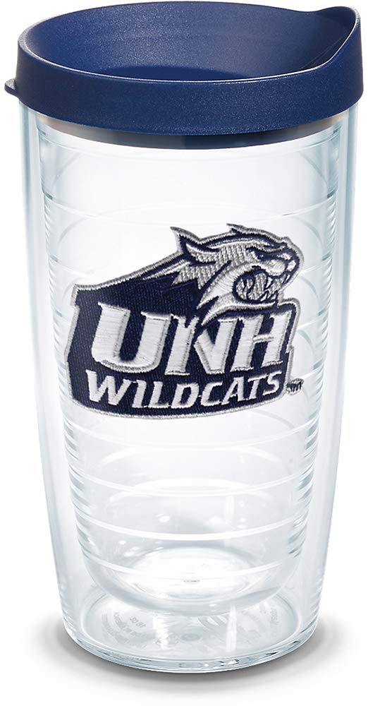 Tervis Vaso con Tapa, Diseños de Equipos Universitarios NCAA - New Hampshire Univ - 473,18ml - Transparente