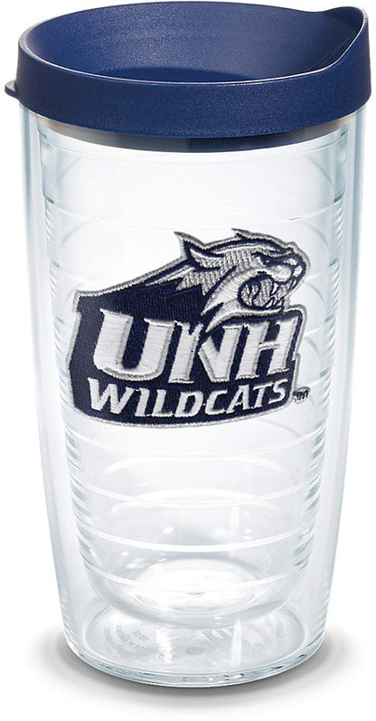 Tervis Vaso con Tapa, Diseños de Equipos Universitarios NCAA - New Hampshire Univ - 473,18ml - Transparente