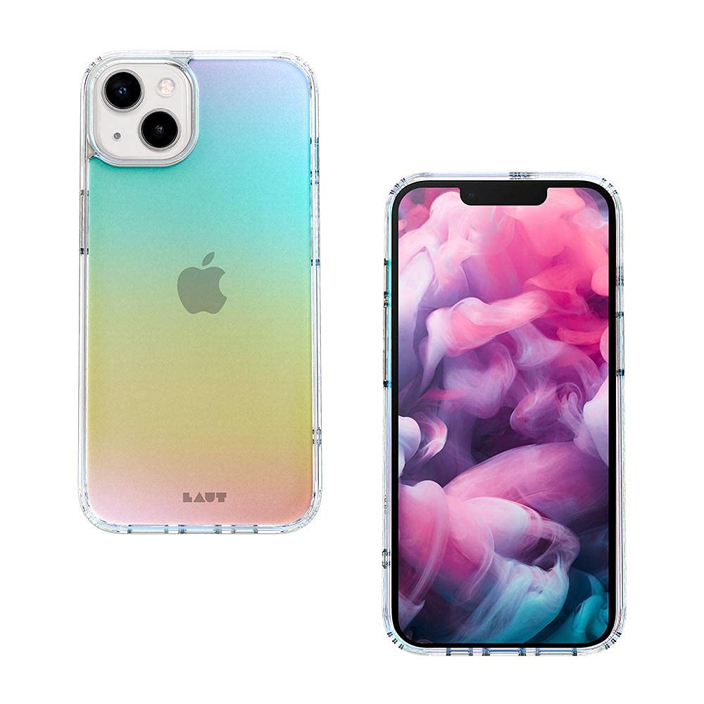 LAUT Funda iPhone 13, Protección contra caídas de 1.98 Metros, Acabado Iridiscente, Parte Trasera Resistente a los arañazos,Holo
