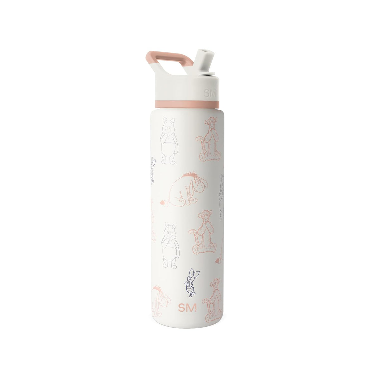 Simple Modern Summit Botella de Agua con Tapa de Popote - 30oz Water Bottle - -Disney: Winnie the Pooh Doodles
