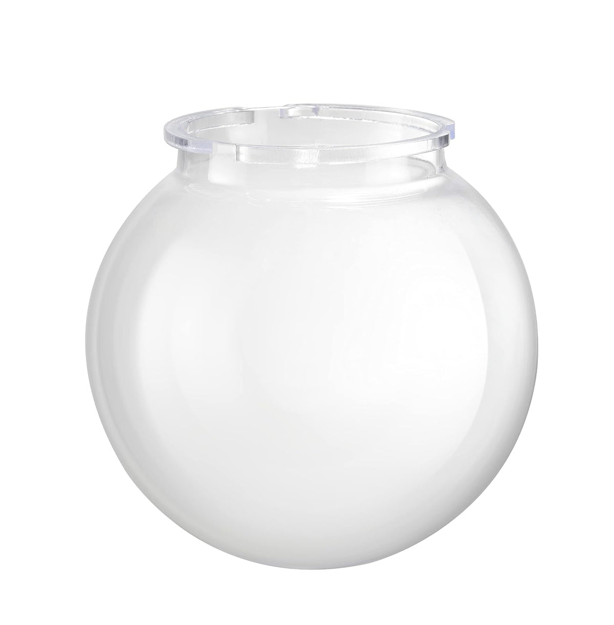 Aspen Creative 28001-60-11, globo de repuesto acrílico transparente de 6 pulgadas con cuello de bloqueo giratorio de 3-3/4 pulgadas