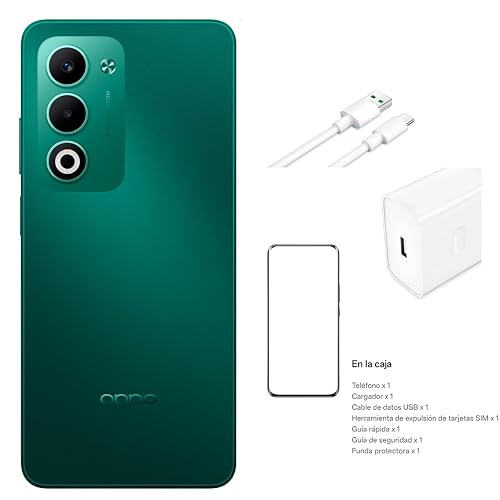 OPPO A5 Verde Aurora + 256 GB + 4GB, Cámara 50MP + 5MP, AI, Resistencia al Agua y al Polvo, Resistencia a Golpes de Grado Militar, Carga Rápida 45W, Color OS