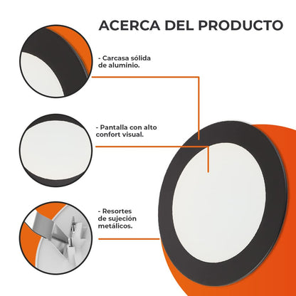 Tecnolite - Lámpara Iluminación Interior Empotrado Techo, LED Integrado, Tipo Downlight, Luz Suave Cálida, Corte de Empotramiento con Medida de 11.5 cm, Base en Color Negro