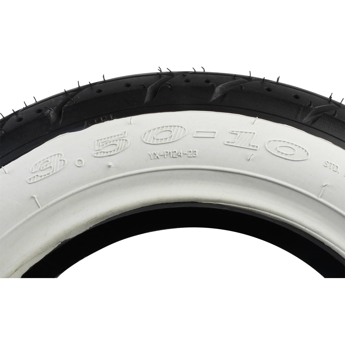 Italika Llanta Goma Cara Blanca 3.50-10 para Motocicleta