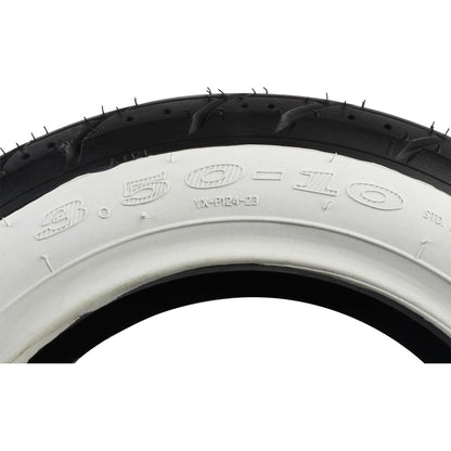 Italika Llanta Goma Cara Blanca 3.50-10 para Motocicleta