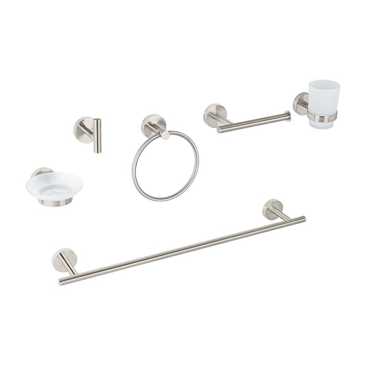 Foset TBA-7000N, Juego de 6 accesorios para baño acabado satín