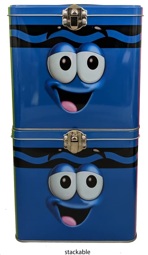 The Tin Box Company XL - Lata de almacenamiento con asa, Crayola