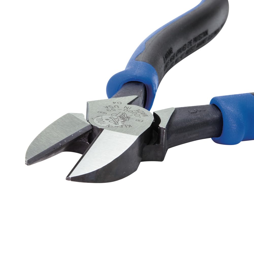Klein Tools J2000-59 - Alicates de corte diagonal con diseño de alto apalancamiento, cabeza más grande y cuchillas extralargas, 9 pulgadas