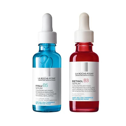 Kit La Roche-Posay Rutina Hidratante Anti-Arrugas: Hyalu B5 Suractivated Sérum 30ml + Serum Retinol B3 30ml