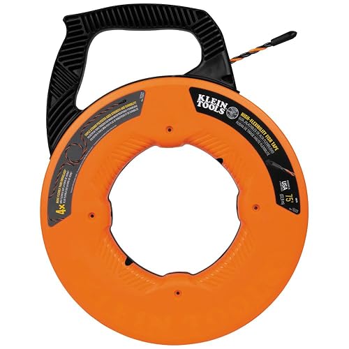 KLEIN TOOLS 50375 | Guía Jalacables de Poliéster de Alta Flexibilidad de 22.9 m | Solución para Tracción de Alambre Eléctrico | Diseño Duradero y de Alta Resistencia