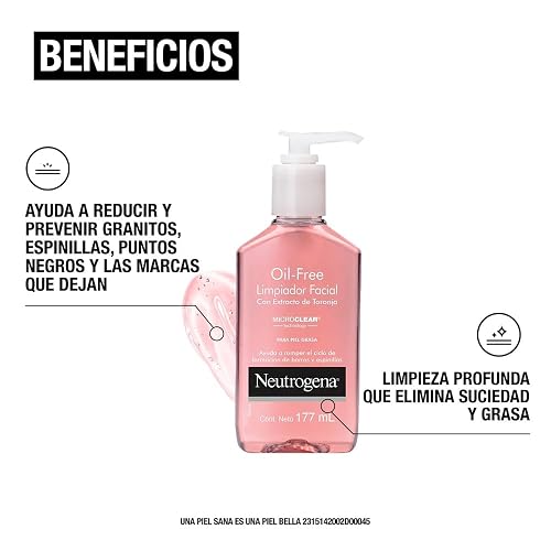 Neutrogena Oil free Gel Limpiador Facial Toronja Ácido Salicílico 177 ml