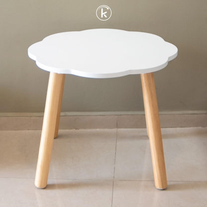 DUDUK Mesa de Madera con Forma de Nube para niños pequeños y niñas pequeñas (Gris obscuro)