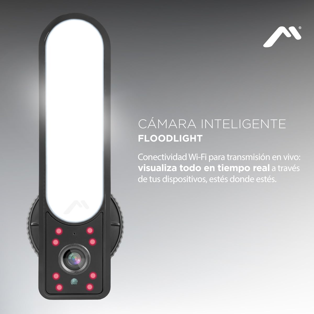 Cámara WiFi con Reflector, FullHD, 1080P, Vinculable a Smartphone con Luz LED y Reflector 360, Mitzu MSC-2018