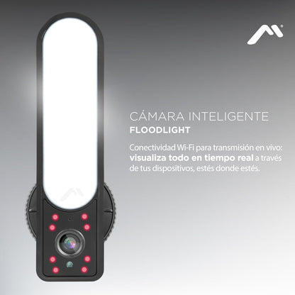 Cámara WiFi con Reflector, FullHD, 1080P, Vinculable a Smartphone con Luz LED y Reflector 360, Mitzu MSC-2018