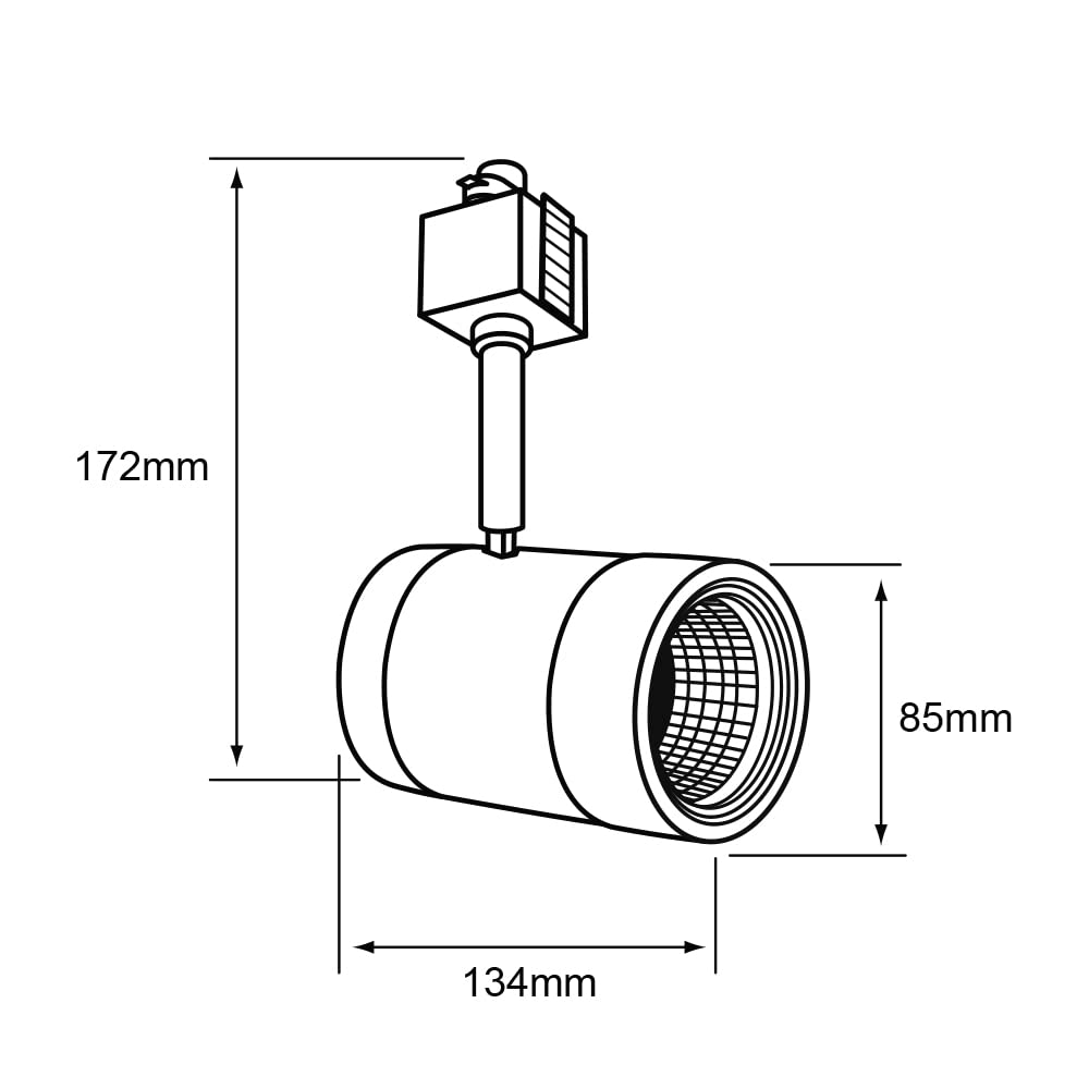 Tecnolite Lámpara de interior Spot LED para riel, 16 W, Luz suave cálida