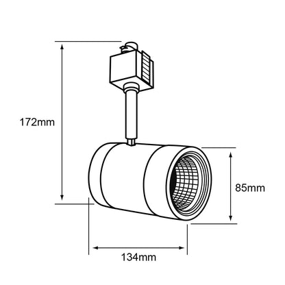 Tecnolite Lámpara de interior Spot LED para riel, 16 W, Luz suave cálida