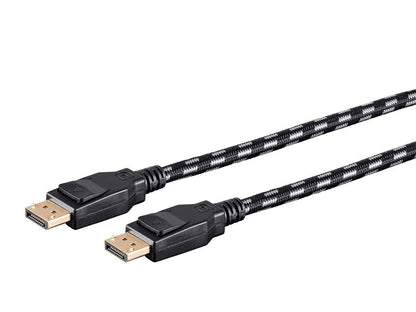 Mono Braided DisplayPort 1.4 Cable - 3 Feet - Gray, 8K Capable for Graphic Design, TV Walls and PC Gaming