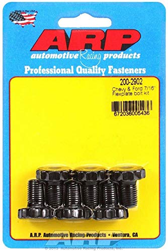ARP Flexplate Bolt Kit 2002902, Pro Series 7/16-20 in, 0.65 in de Largo, Cabeza 12 Puntos, Negro para GM/Ford V6/V8, Juego de 6