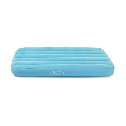 Intex 66803EP Cozy Kidz Airbed: Fiber-Tech - Superficie Suave Aterciopelada - Bolsa de Transporte incluida - El Color Puede Variar - 34.5 x 62 x 7 Pulgadas