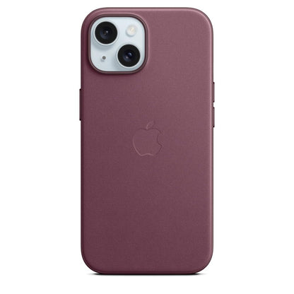 Apple Funda FineWoven con MagSafe para iPhone 15 Plus, Rojo Mora - Rojo mora - 15 - FineWoven