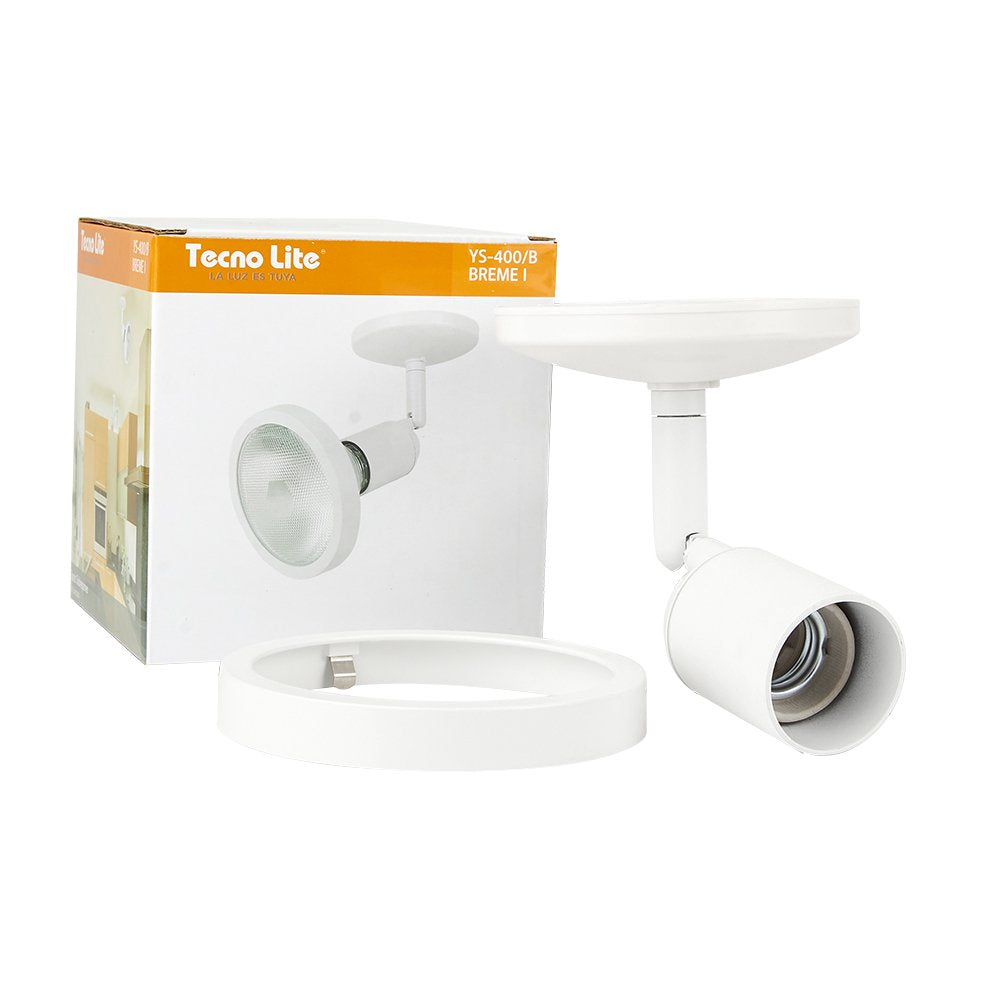Tecnolite Lámpara Spot de Sobreponer Dirigible Potencia Máx. 90 W, Base E27, Foco PAR38 no incluido