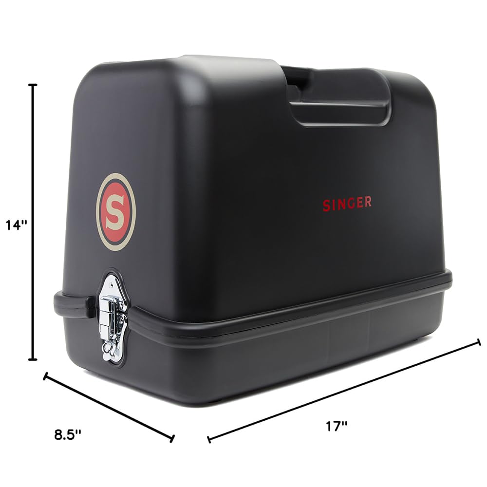 SINGER - Funda de transporte universal para máquina de coser, compatible con la mayoría de máquinas de coser portátiles de brazo última intervensión, bandeja interior antideslizante, comodidad y