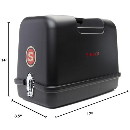 SINGER - Funda de transporte universal para máquina de coser, compatible con la mayoría de máquinas de coser portátiles de brazo última intervensión, bandeja interior antideslizante, comodidad y