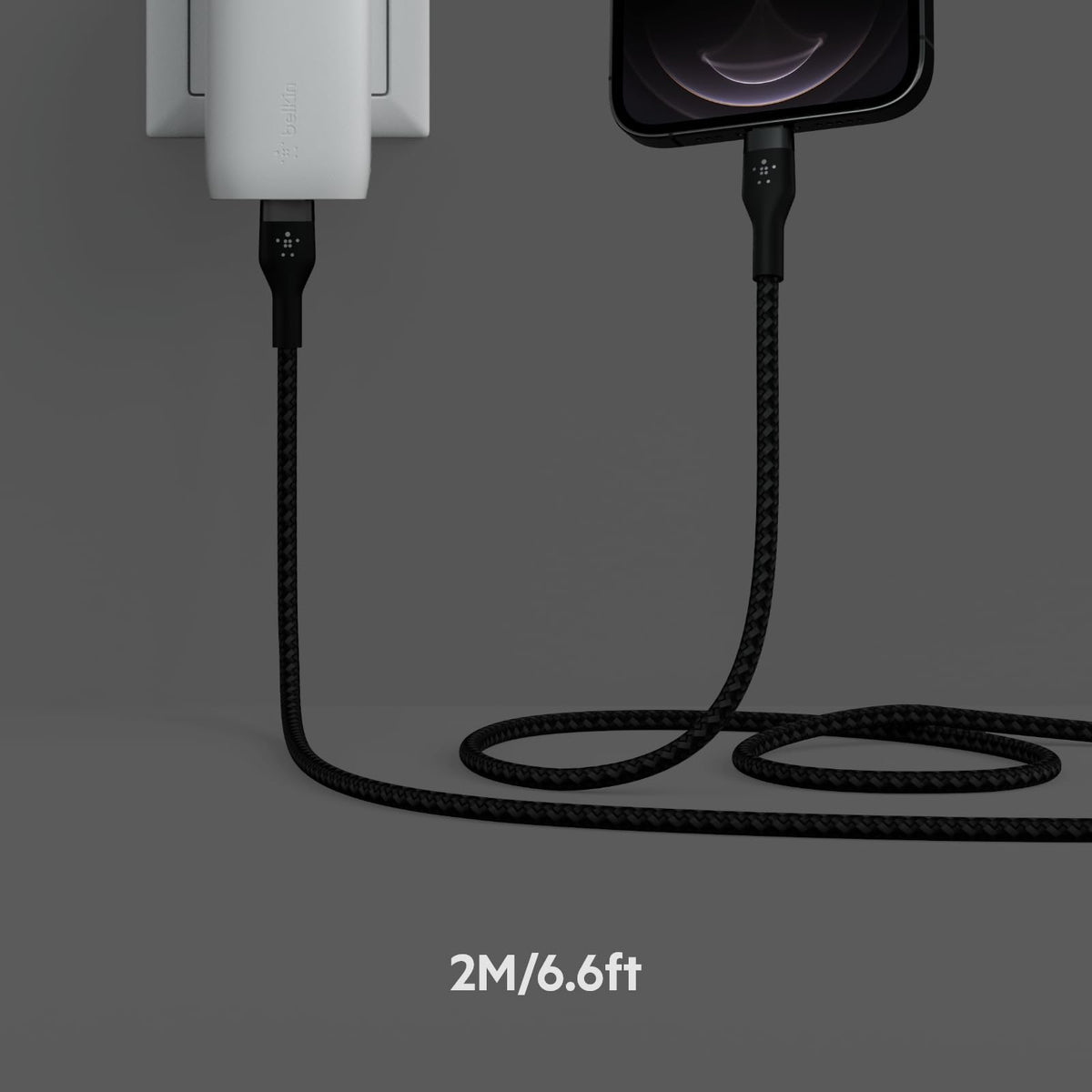 Belkin CAA011bt2MBK Cable Pro Flex USB-C to Lightning 2M Negro
