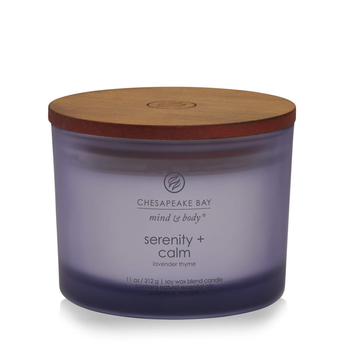 Chesapeake Bay Candle Vela Aromática en Jarra - Serenity + Calm (tomillo de lavanda) - 3-Wick Coffee Table Jar