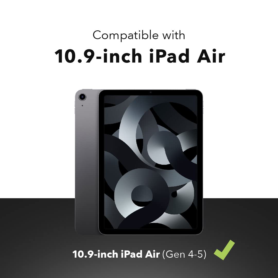 ZAGG Pro Keys - Funda Desmontable y Teclado inalámbrico para Apple iPad Air 10.9, Bluetooth multidispositivo, Teclas retroiluminadas, Soporte para lápiz Apple, protección contra caídas, Color Negro