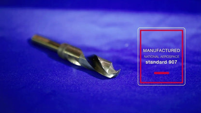 Drill America - DWDCO17/32 Broca de cobalto de vástago reducido de 17/32 pulgadas con vástago de 1/2 pulgada, DWDCO Series 3 - Plano