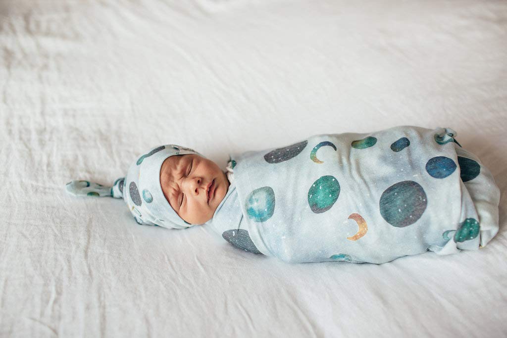 Copper Pearl Baby Beanie Hat Top Knot